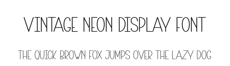 Vintage Neon Display Font by andikastudio — Display Font
