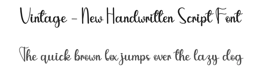 Vintage – New Handwritten Script Font by andikastudio — Script Handwritten Font