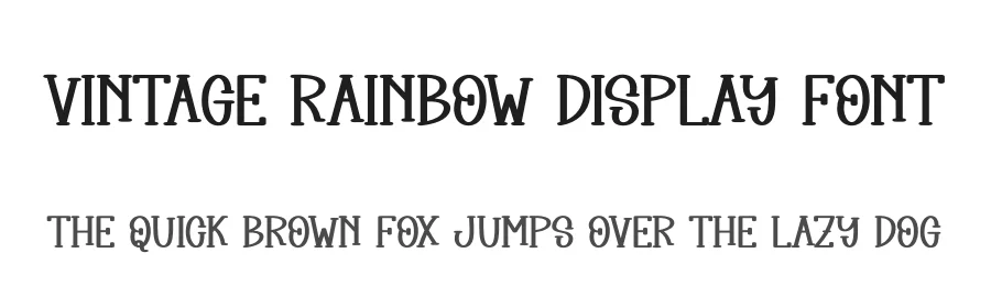 Vintage Rainbow Display Font by creativeletter — Display Font