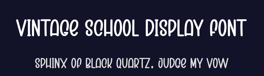 Vintage School Display Font by creativeletter — Display Font — thumbnail 2