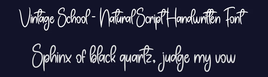 Vintage School – Natural Script Handwritten Font by creativeletter — Script Handwritten Font — thumbnail 2