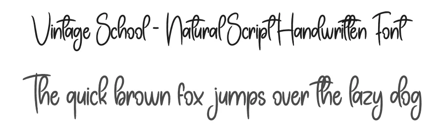 Vintage School – Natural Script Handwritten Font by creativeletter — Script Handwritten Font