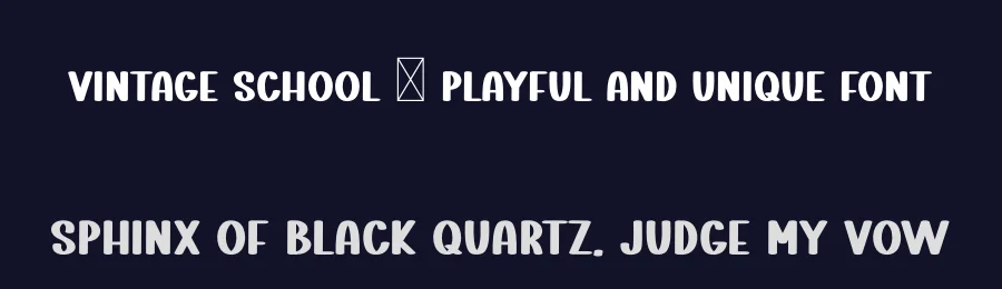 Vintage School – Playful And Unique Font by freshtypeink — Display Font — thumbnail 2