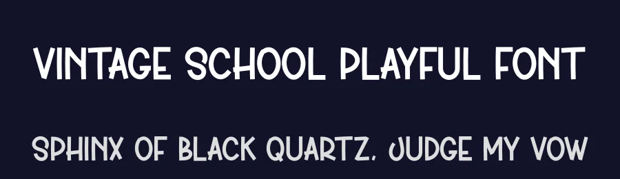 Vintage School Playful Font by creativeletter — Display Font — thumbnail 2
