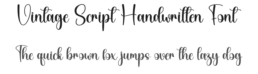 Vintage Script Handwritten Font by creativeletter — Script Handwritten Font