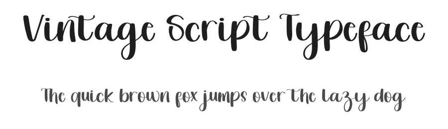 Vintage Script Typeface by freshtypeink — Script Handwritten Font