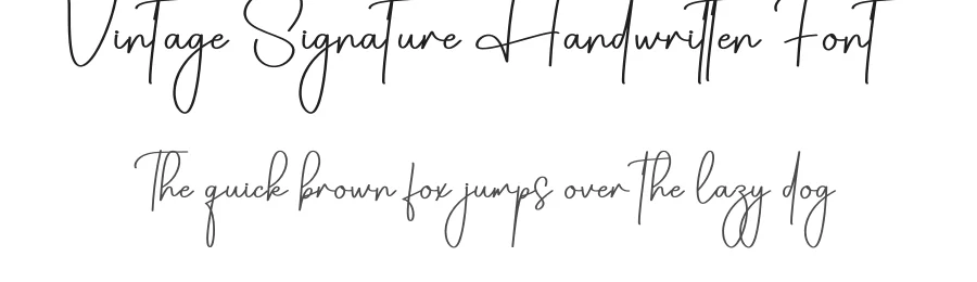 Vintage Signature Handwritten Font by creativeletter — Script Handwritten Font