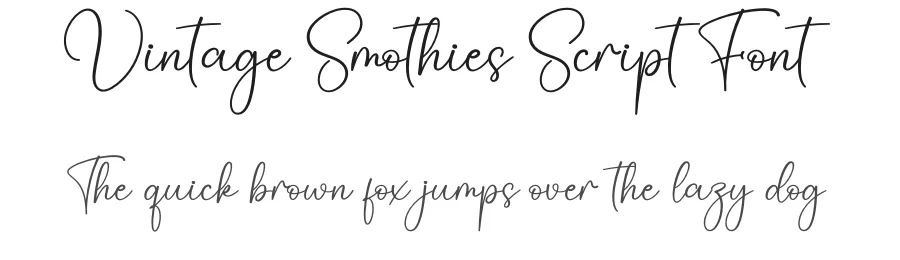 Vintage Smothies Script Font by creativeletter — Script Handwritten Font