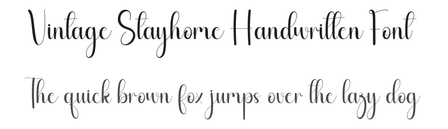 Vintage Stayhome Handwritten Font by andikastudio — Script Handwritten Font