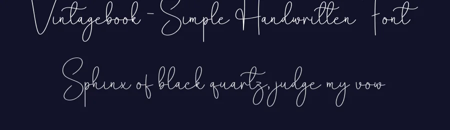 Vintagebook – Simple Handwritten Font by creativeletter — Script Handwritten Font — thumbnail 2