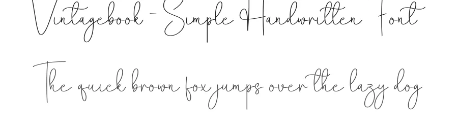 Vintagebook – Simple Handwritten Font by creativeletter — Script Handwritten Font