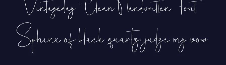 Vintageday – Clean Handwritten Font by creativeletter — Script Handwritten Font — thumbnail 2