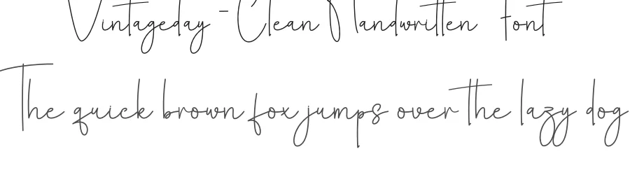 Vintageday – Clean Handwritten Font by creativeletter — Script Handwritten Font