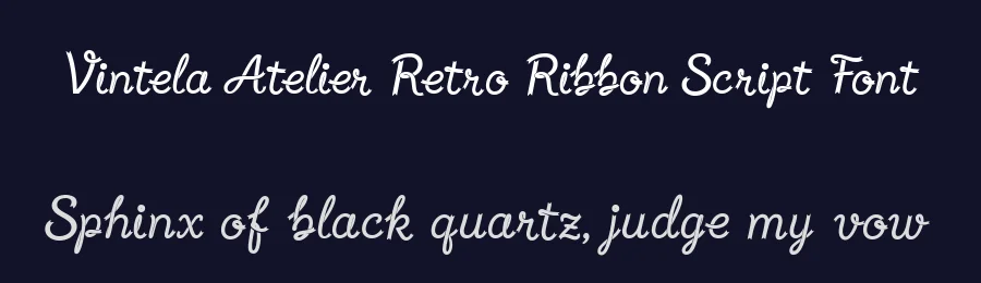 Vintela Atelier Retro Ribbon Script Font by letterhanna — Decorative Font — thumbnail 2