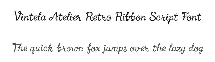 Vintela Atelier Retro Ribbon Script Font by letterhanna — Decorative Font