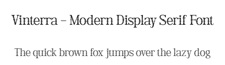 Vinterra – Modern Display Serif Font by Casloop Studio — Display Font