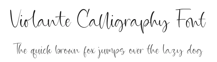 Violante Calligraphy Font by balpirick — Script Handwritten Font