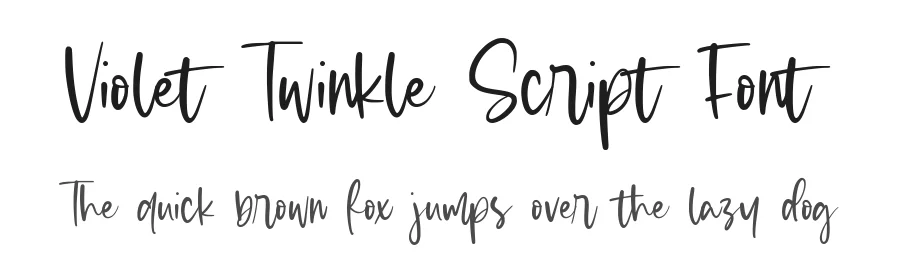 Violet Twinkle Script Font by balpirick — Script Handwritten Font