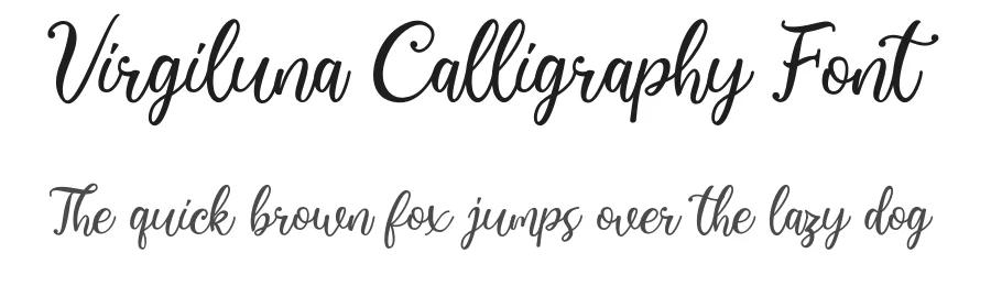 Virgiluna Calligraphy Font by Fancy Fonts — Script Handwritten Font