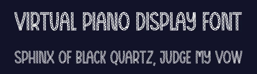 Virtual Piano Display Font by creativeletter — Display Font — thumbnail 2
