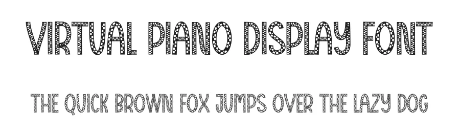 Virtual Piano Display Font by creativeletter — Display Font