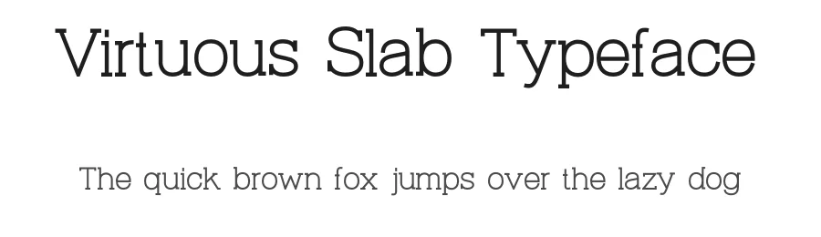 Virtuous Slab Typeface by Graphic Pear — Slab Serif Font