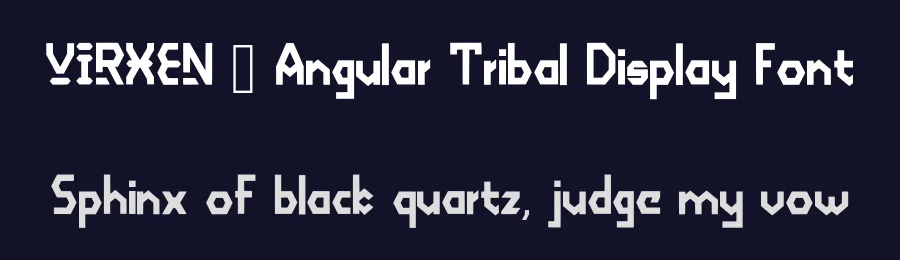 VIRXEN — Angular Tribal Display Font by idealistudio — Display Font — thumbnail 2