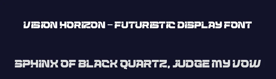 Vision Horizon – Futuristic Display Font by timelesstype.co — Display Font — thumbnail 2