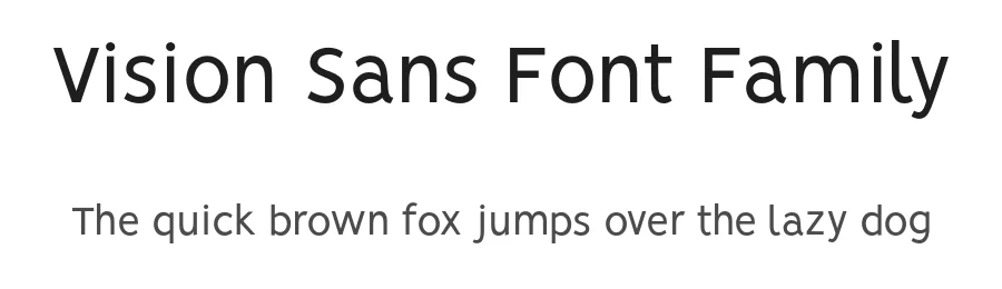 Vision Sans Font Family by bydani β Sans Serif Font