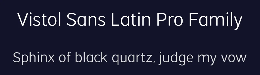 Vistol Sans Latin Pro Family by saffatin.co — Sans Serif Font — thumbnail 2