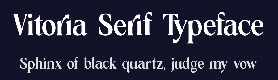 Vitoria Serif Typeface by timelesstype.co — Display Font — thumbnail 2