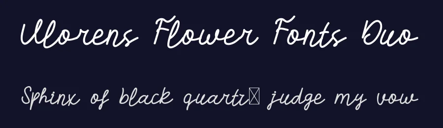 Vlorens Flower Fonts Duo by edricstudio — Serif Font — thumbnail 2