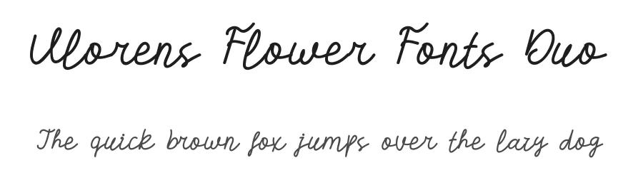 Vlorens Flower Fonts Duo by edricstudio — Serif Font