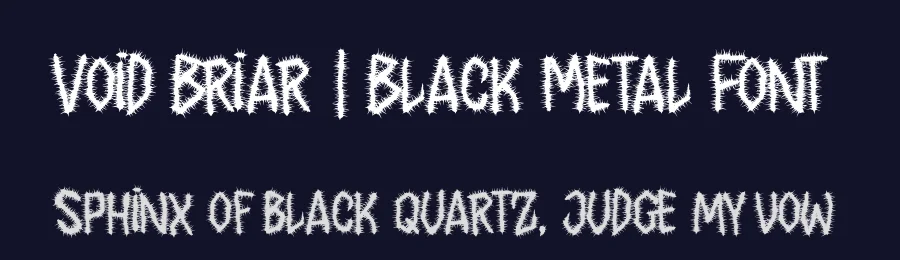 Void Briar | Black Metal Font by Denustudios — Blackletter Font — thumbnail 2