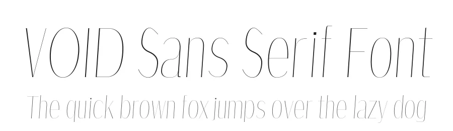 VOID Sans Serif Font by Haruki Tominaga — Sans Serif Font