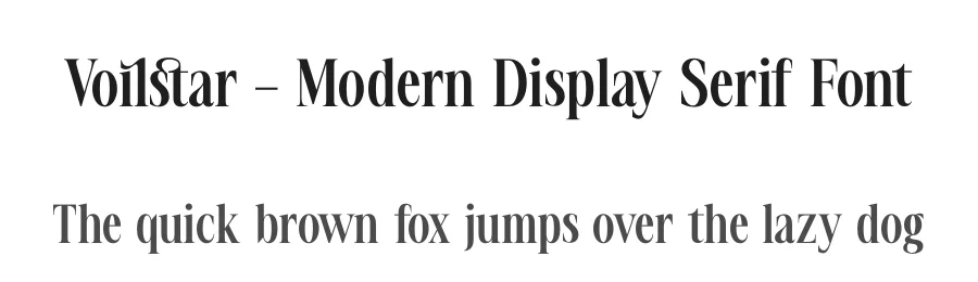 Voilstar – Modern Display Serif Font by timelesstype.co — Serif Font