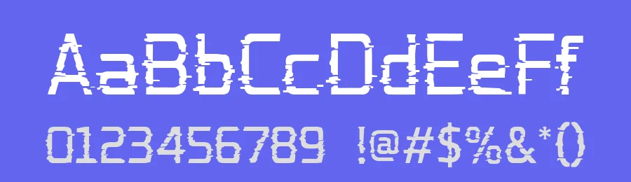 Vollazee Glitch Font by letterhanna — Display Font — thumbnail 3