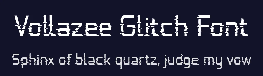 Vollazee Glitch Font by letterhanna — Display Font — thumbnail 2