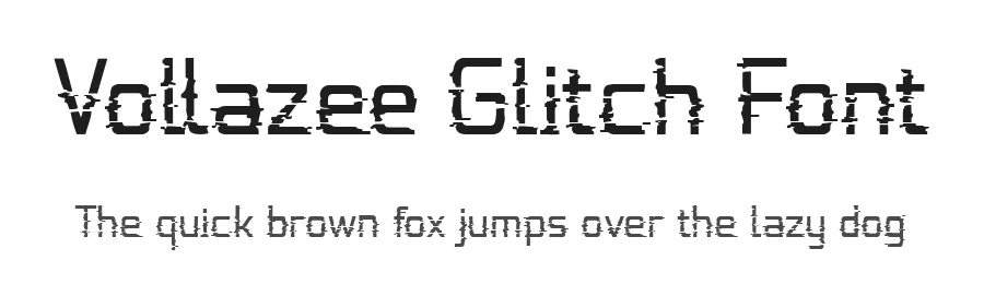 Vollazee Glitch Font by letterhanna — Display Font