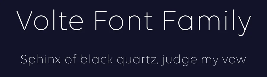 Volte Font Family by Indian Type Foundry — Sans Serif Font — thumbnail 2