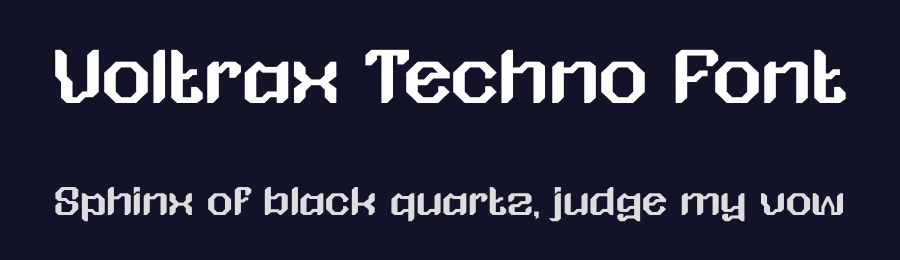 Voltrax Techno Font by MaikoHatta — Display Font — thumbnail 2