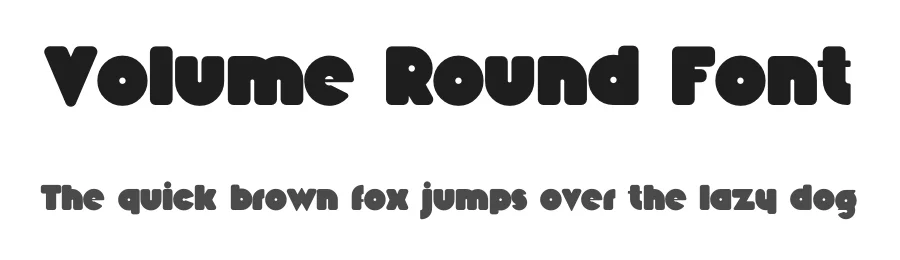 Volume Round Font by Rafael Nascimento — Display Font