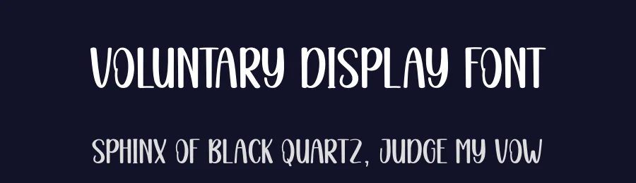 Voluntary Display Font by andikastudio — Display Font — thumbnail 2