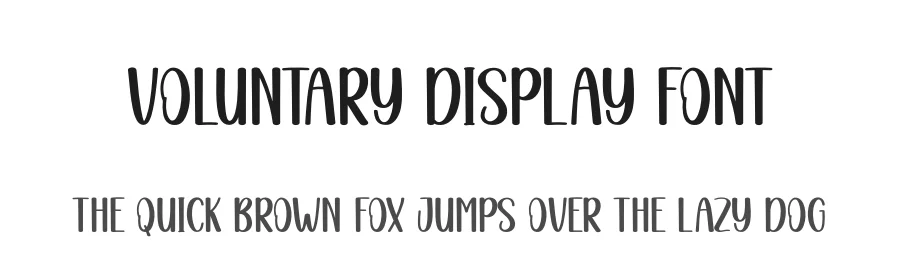 Voluntary Display Font by andikastudio — Display Font