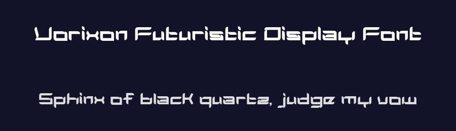 Vorixon Futuristic Display Font by Mei Suseno — Decorative Font — thumbnail 2