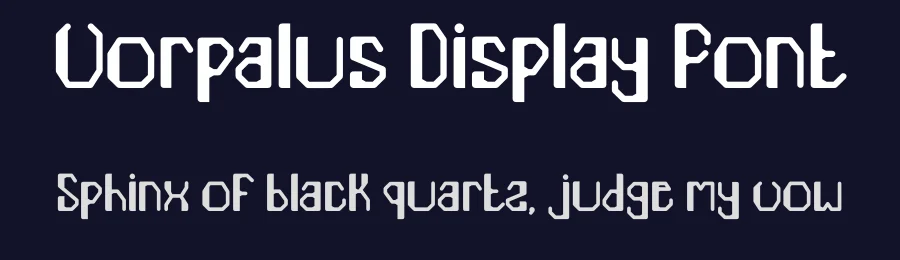 Vorpalus Display Font by Dhabee — Display Font — thumbnail 2
