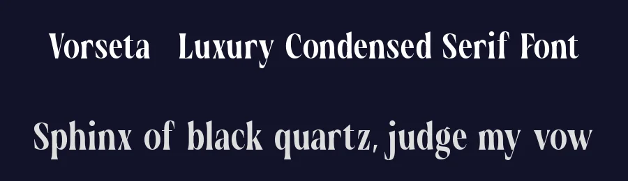 Vorseta – Luxury Condensed Serif Font by Say Studio — Display Font — thumbnail 2