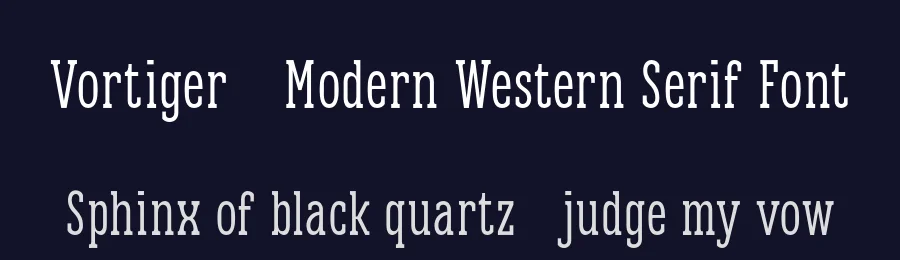 Vortiger – Modern Western Serif Font by roomspace.cl — Display Font — thumbnail 2