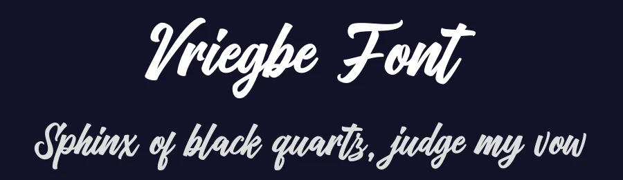Vriegbe Font by tebaltipiss — Script Handwritten Font — thumbnail 2