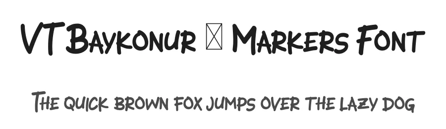 VT Baykonur – Markers Font by ViactionType — Script Handwritten Font